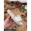 Valentino Grainy Calfskin Leather Rockstud Espadrilles Slide Sandals White 2022
