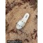 Valentino Grainy Calfskin Leather Rockstud Espadrilles Slide Sandals White 2022
