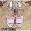 Valentino Studded Ruffled Leather Wedge Espadrilles Sandals Pink 2022