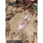 Valentino Studded Ruffled Leather Wedge Espadrilles Sandals Pink 2022