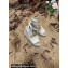 Valentino Studded Ruffled Leather Wedge Espadrilles Sandals White 2022