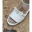 Valentino Studded Ruffled Leather Wedge Espadrilles Sandals White 2022
