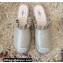 Valentino Studded Ruffled Leather Espadrilles Mules Sandals Nude 2022