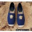Versace La Medusa Print Espadrilles in Cotton Canvas Blue 2022