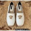 Versace La Medusa Espadrilles in Leather White 2022