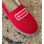 Louis Vuitton Rubber Patch Starboard Flat Espadrilles in Cotton Canvas Red 2022