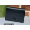 Gucci GG Marmont Card Case Wallet 456126 Resin Hardware Black 2022