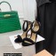Gianvito Rossi Heel 10.5cm BIJOUX Sandals Suede All Black/Crystal 2022