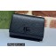 Gucci GG Marmont Medium Wallet 644407 Resin Hardware Black 2022