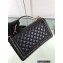 Chanel Chain Braided Top Handle Boy Flap Medium Bag A67086 Black 2022