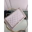 Chanel Chain Braided Top Handle Boy Flap Medium Bag A67086 White 2022