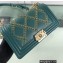 Chanel Quilted Chain Braided Boy Flap Medium Bag A67086 Green 2022