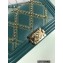 Chanel Quilted Chain Braided Boy Flap Medium Bag A67086 Green 2022