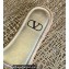 Valentino Leather Vlogo Espadrilles Slide Sandals Light Gold 2022