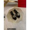 Valentino Leather Vlogo Espadrilles Slide Sandals Black 2022