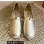 Valentino Grainy Calfskin Leather Rockstud Espadrilles Light Gold 2022