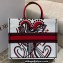 Dior Book Tote Bag in Multicolor Latte Cupid Embroidery 2022