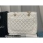 Chanel GST Shopping Tote Bag A50995 in Caviar Leather White/Gold