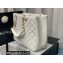 Chanel GST Shopping Tote Bag A50995 in Caviar Leather White/Gold
