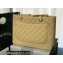 Chanel GST Shopping Tote Bag A50995 in Caviar Leather Beige/Gold