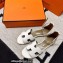 Hermes Swift Calfskin Santorini Sandals Handmade White