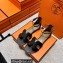 Hermes Swift Calfskin Santorini Sandals Handmade Black