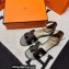 Hermes Swift Calfskin Santorini Sandals Handmade Black