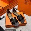 Hermes Swift Calfskin Santorini Sandals Handmade Black