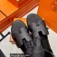 Hermes Epsom Calfskin Santorini Sandals Handmade Black