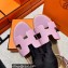 Hermes Epsom Calfskin Santorini Sandals Handmade Pink