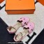 Hermes Epsom Calfskin Santorini Sandals Handmade Pink