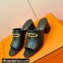 Hermes Roulis Buckle Camilla Mules Black