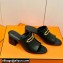 Hermes Roulis Buckle Camilla Mules Black