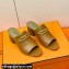 Hermes Roulis Buckle Camilla Mules Brown
