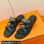 Hermes Roulis Buckle Claire Sandals Dark Blue
