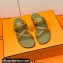 Hermes Roulis Buckle Claire Sandals Brown