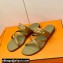 Hermes Roulis Buckle Claire Sandals Brown