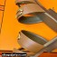 Hermes Roulis Buckle Claire Sandals Brown