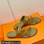 Hermes Roulis Buckle Claire Sandals Brown
