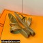 Hermes Roulis Buckle Claire Sandals Brown