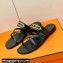 Hermes Roulis Buckle Claire Sandals Black
