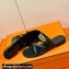 Hermes Roulis Buckle Claire Sandals Black