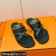 Hermes Roulis Buckle Claire Sandals Black
