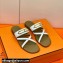 Hermes Roulis Buckle Claire Sandals White