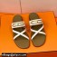 Hermes Roulis Buckle Claire Sandals White