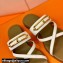 Hermes Roulis Buckle Claire Sandals White
