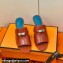 Hermes Kelly Buckle Cute Sandals Rouge Clay