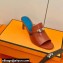 Hermes Kelly Buckle Cute Sandals Rouge Clay