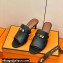 Hermes Kelly Buckle Cute Sandals Black