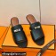 Hermes Kelly Buckle Cute Sandals Black